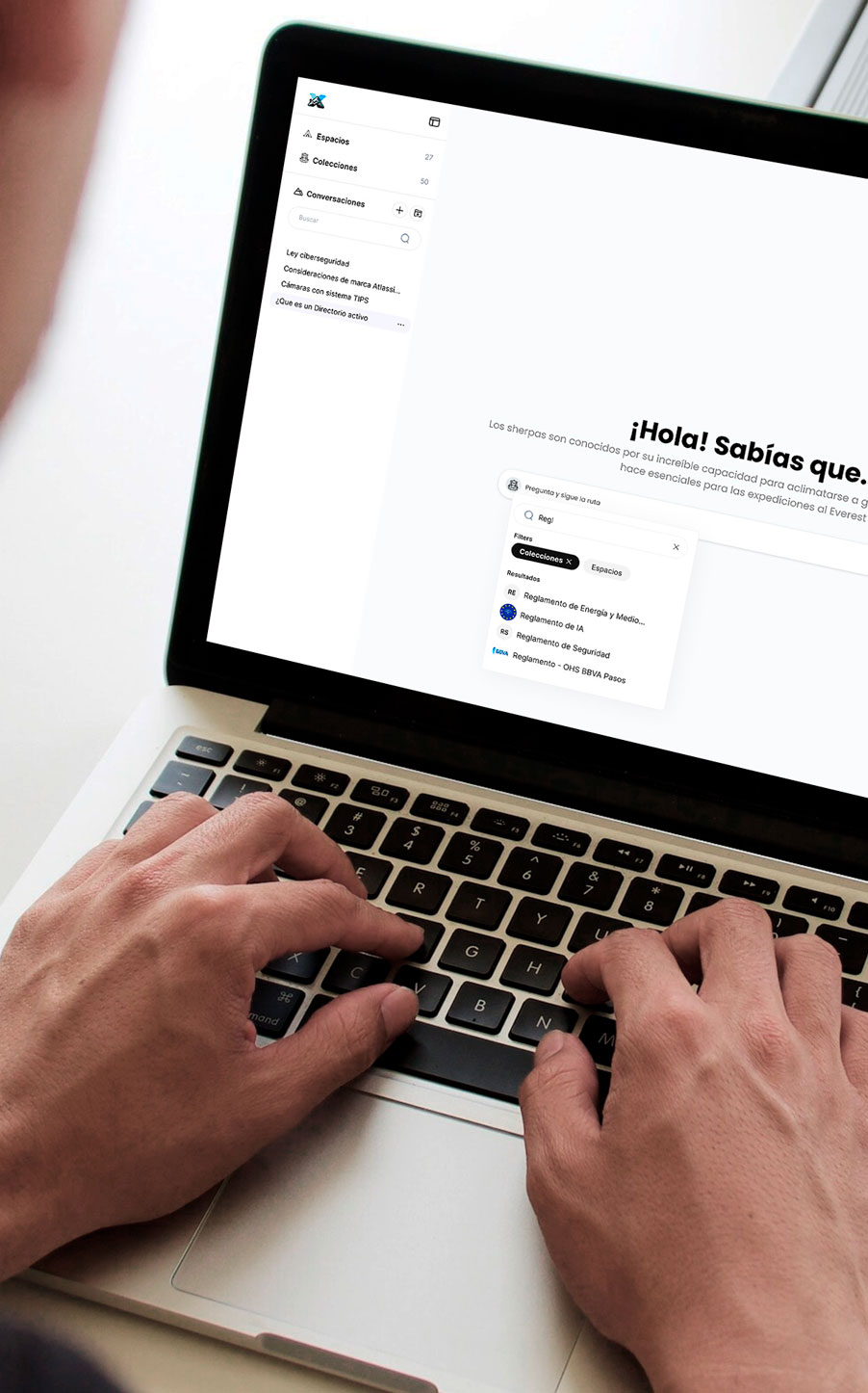 Interfaz para crear colecciones de documentos para búsquedas personalizadas de Xerpa